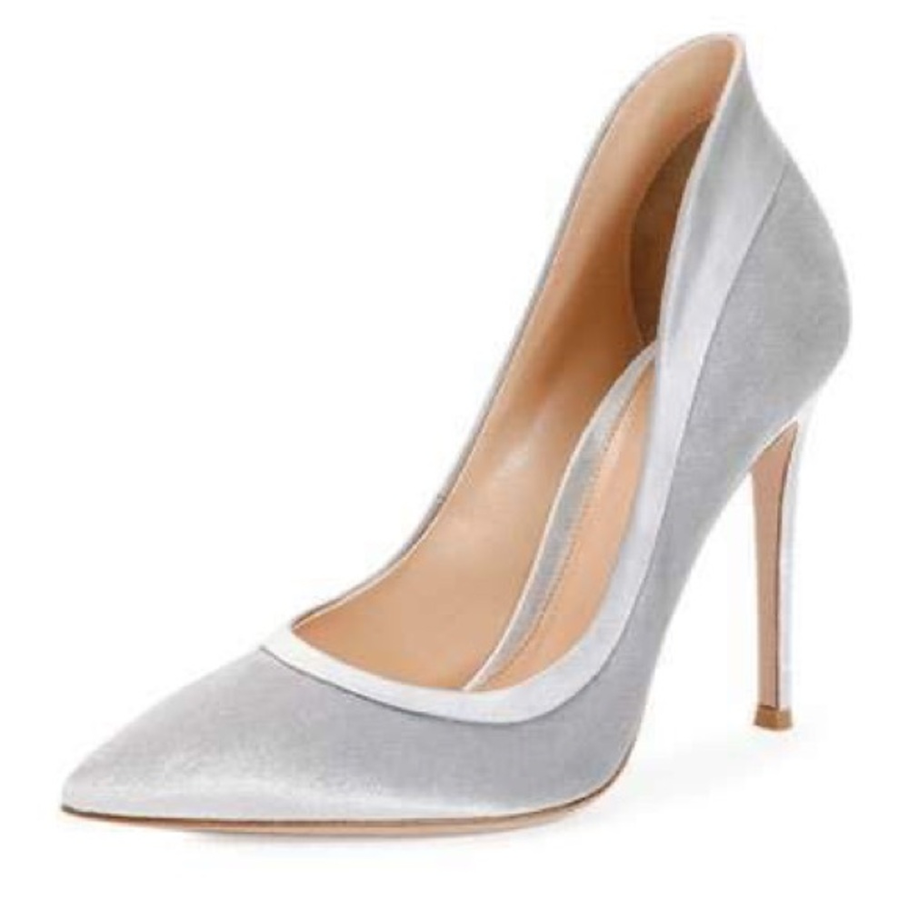 Gianvito Rossi | Velvet Silver Heels, 37.5